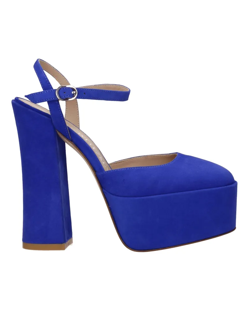 Stuart Weitzman Sandals Skyhi Womens Suede Blau/Wacholder -