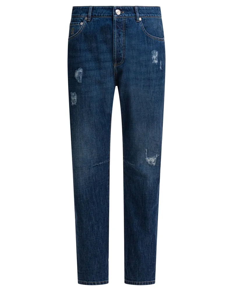 Brunello Cucinelli Five-Pocket-Jeans in Freizeit-Passform Blue