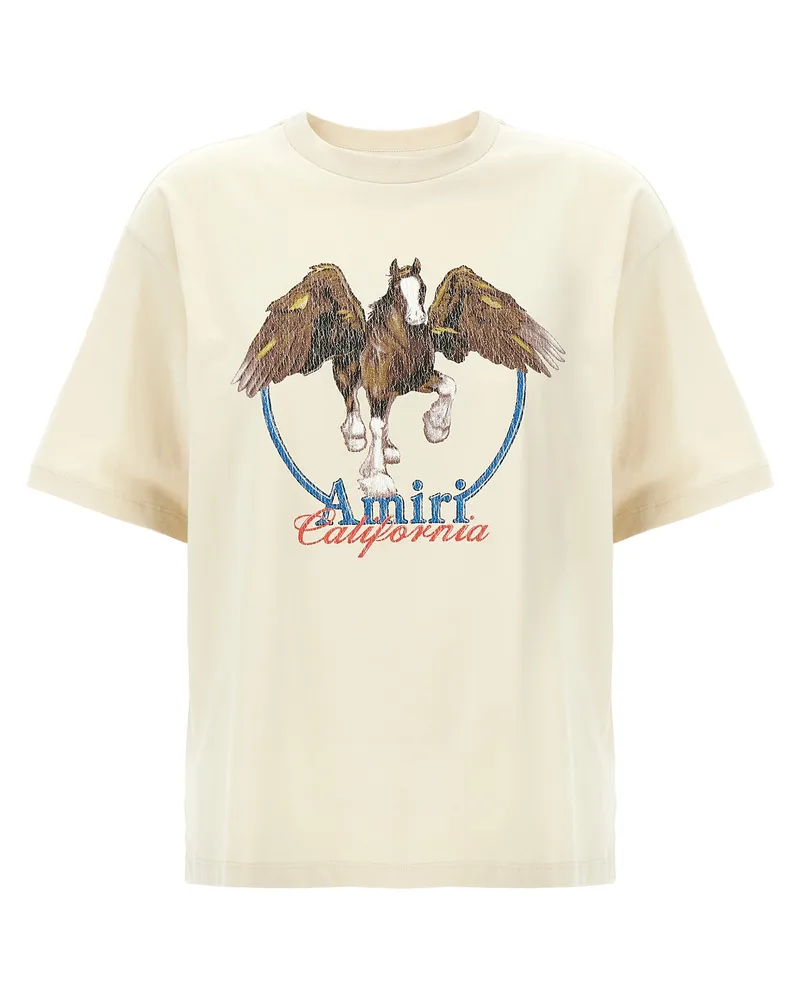 Amiri Pegasus' T -Shirt Beige