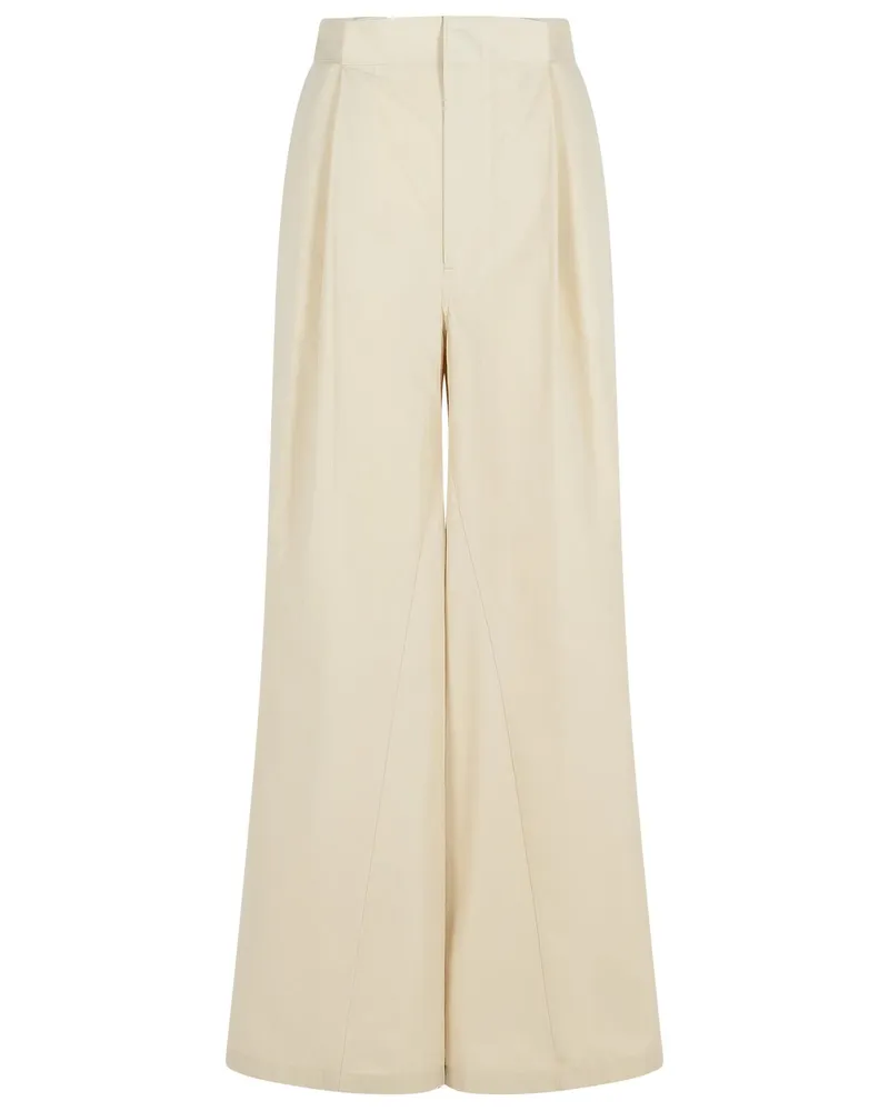 Maison Margiela über 'Elfenbein Baumwollmischhose Ivory
