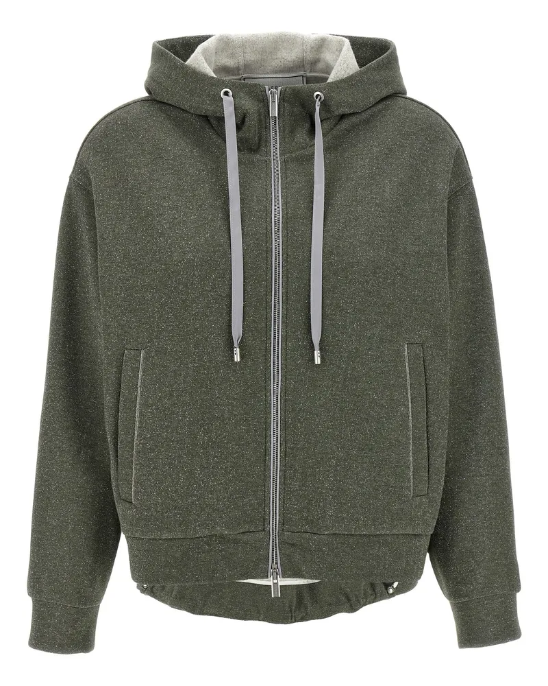Peserico Lurex Hoodie Green