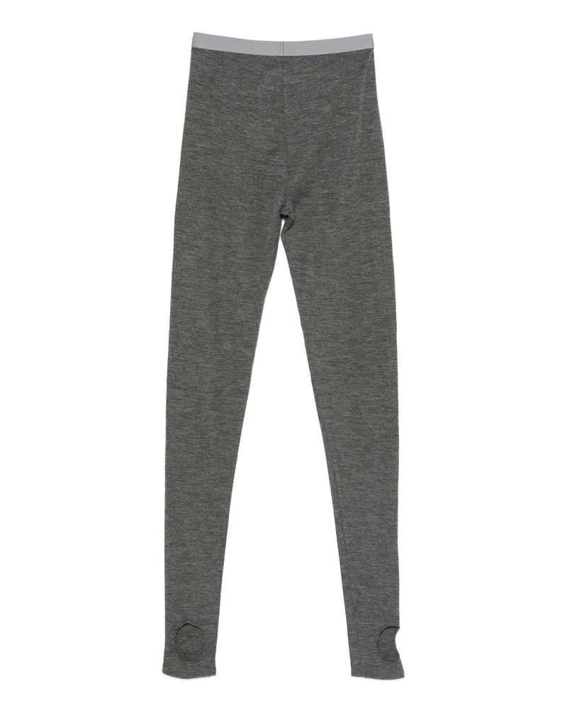forte_forte Leggings aus geripptem Wolljersey mit Gamaschen 