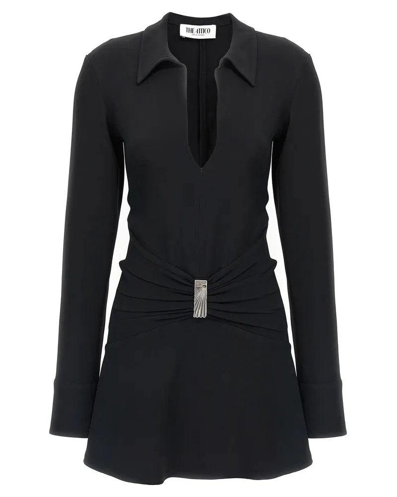 ATTICO Das Attico Mini Polo -Kleid Black
