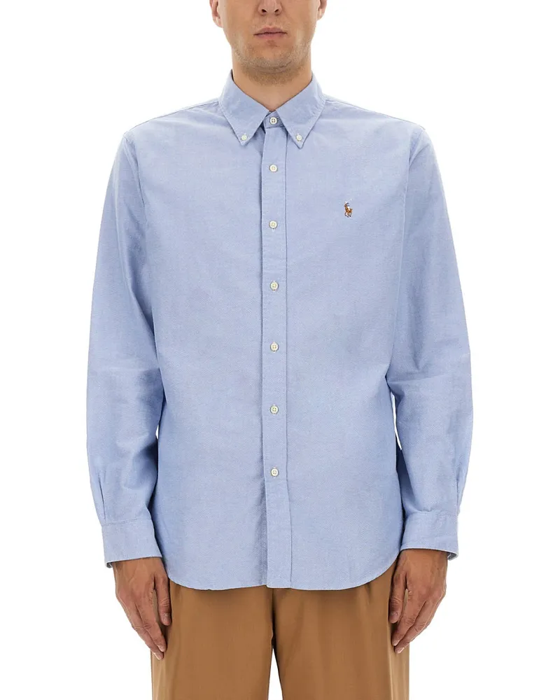 Ralph Lauren Oxford Custom" Hemd Blue