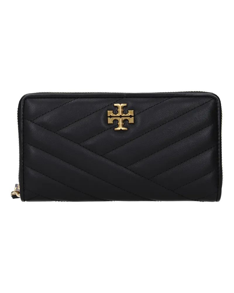 Tory Burch Kira Damens Geldbörse aus schwarzem Leder -
