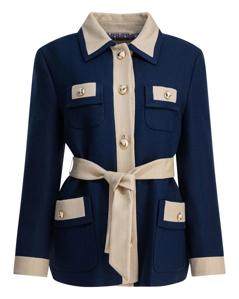 Valentino Garavani Caban-Mantel aus Viskose Blue