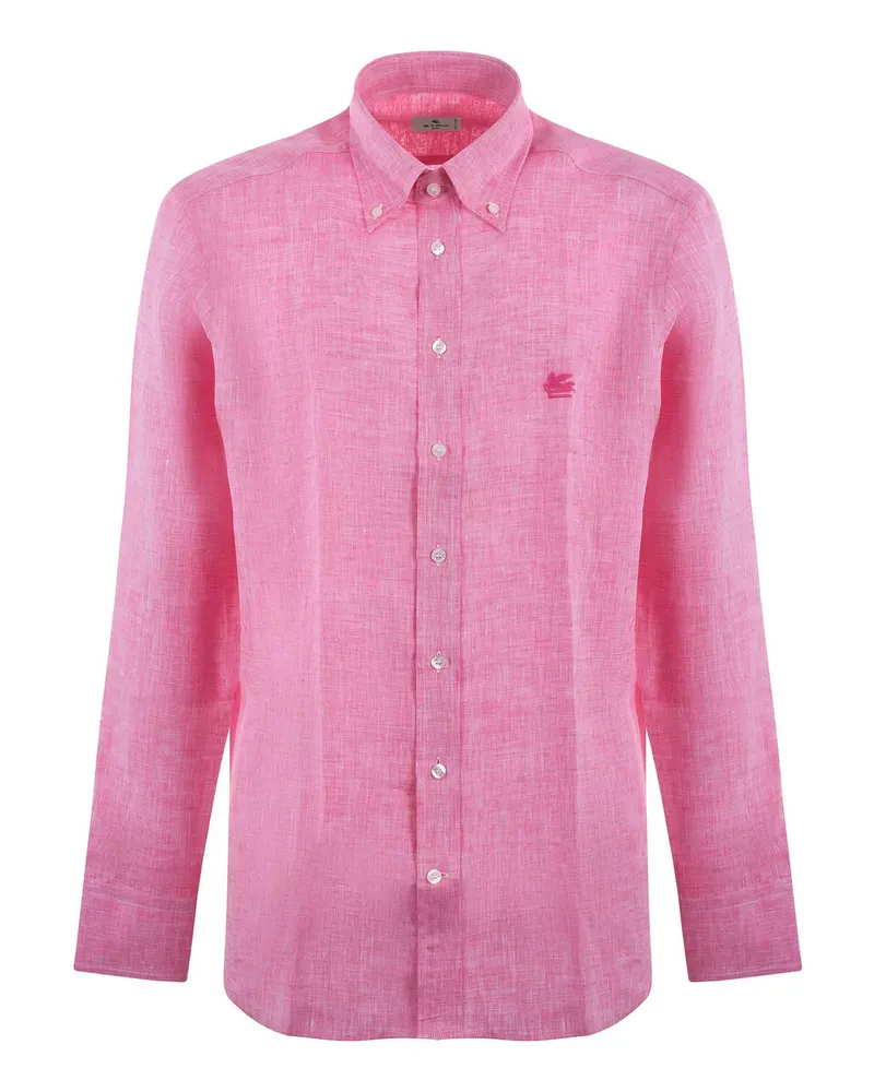 Etro Leinenhemd Fuchsia