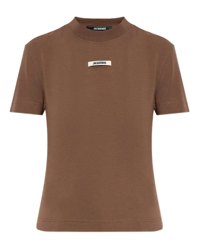 Jacquemus der Gros Grain Crewneck T -Shirt White