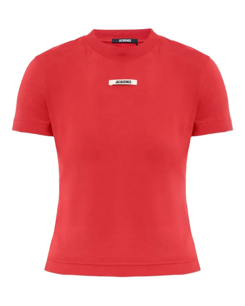 Jacquemus der Gros Grain Crewneck T -Shirt White