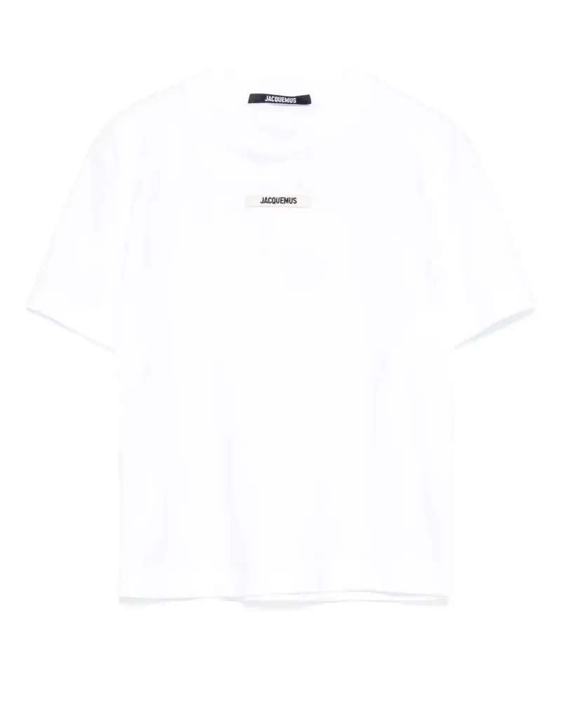 Jacquemus der Gros Grain Crewneck T -Shirt White