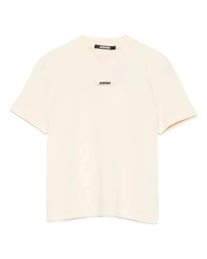 Jacquemus der Gros Grain Crewneck T -Shirt White