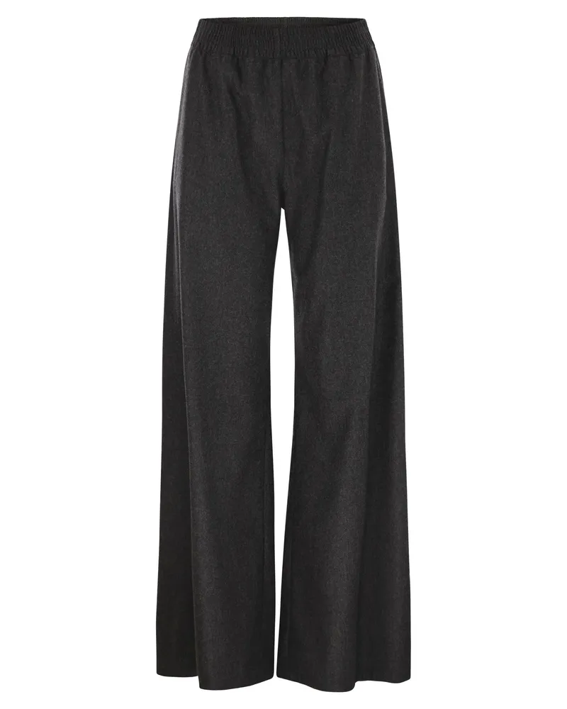 Fabiana Filippi Wide Bein Hosen in jungfräulicher Wolle Grey