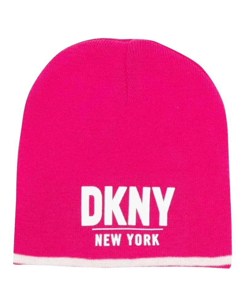 DKNY Beanie Logo Fuchsia