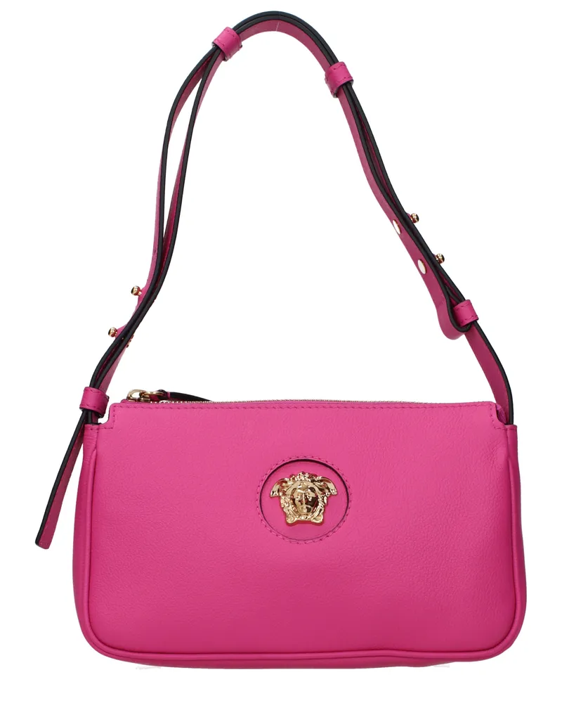 Versace Damens Umhängetasche aus fuchsiafarbenem Leder -