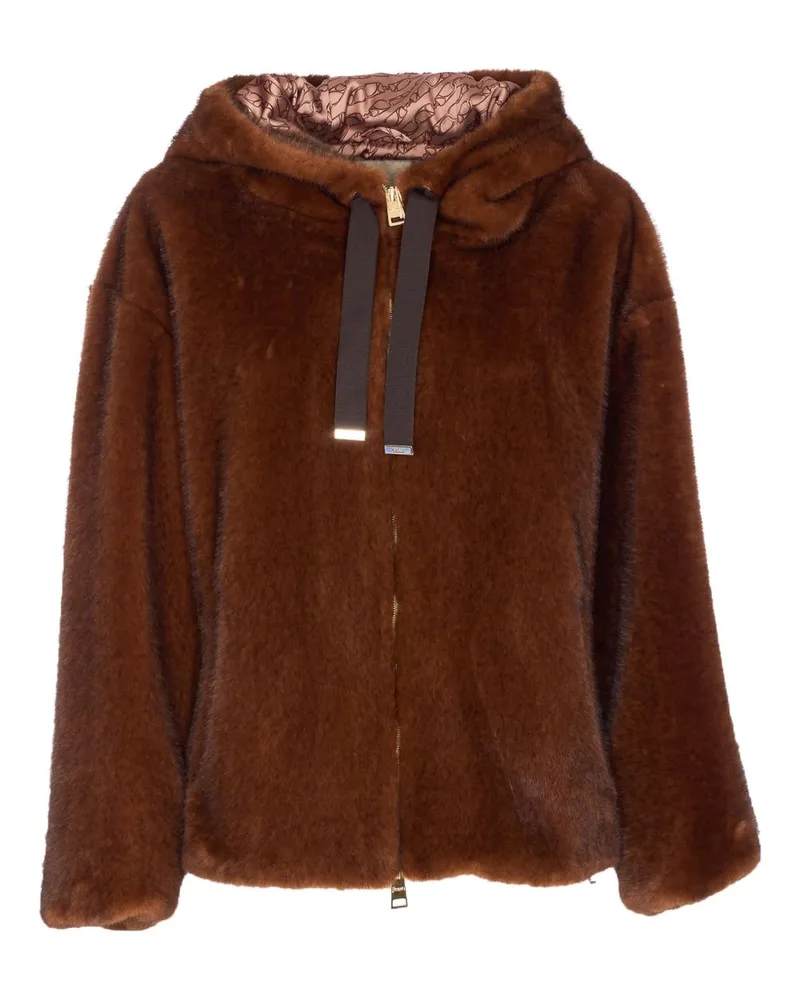 Herno Kunstpelzjacke Brown