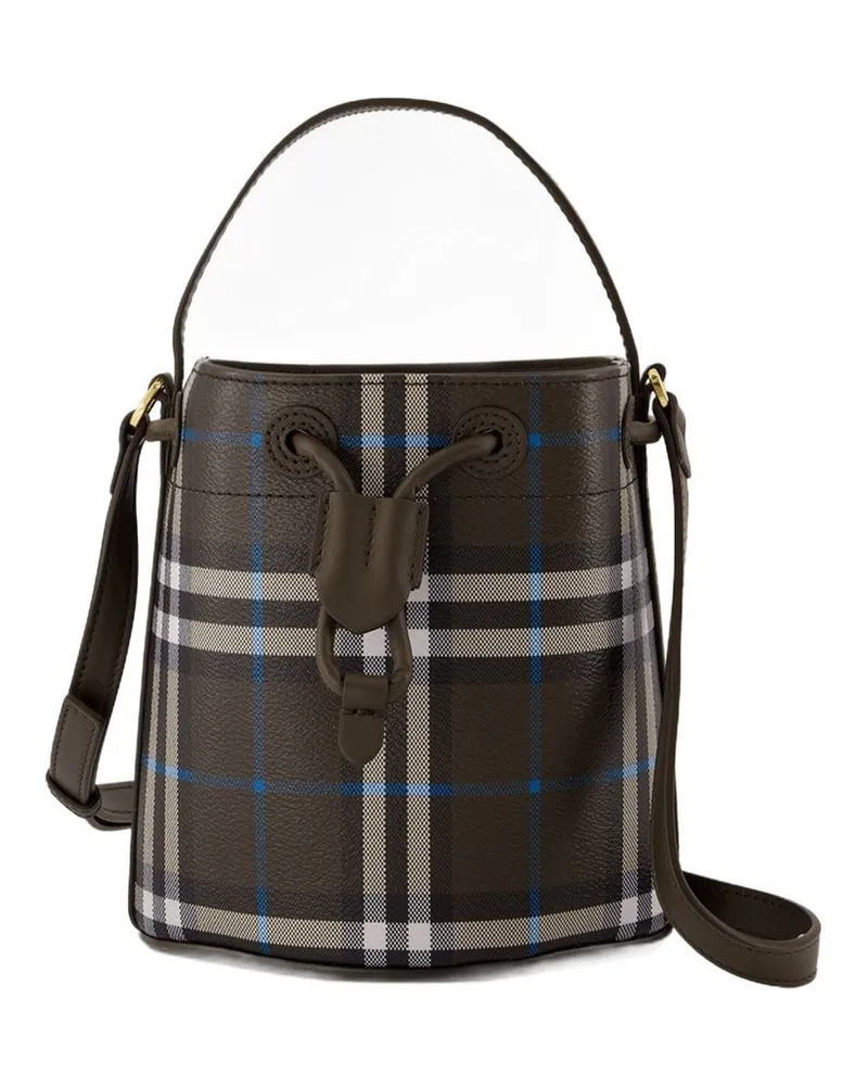 Burberry Mini Draw String Crossbody  Synthetic Grey Grau