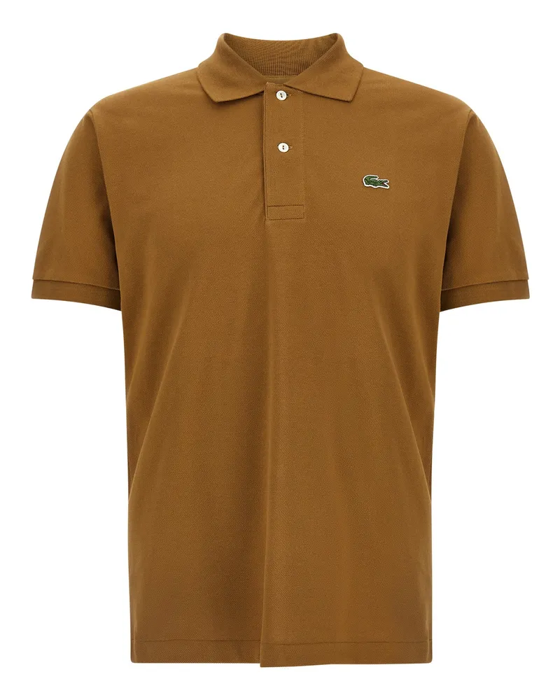 Lacoste Poloshirt mit Logo-Patch Brown