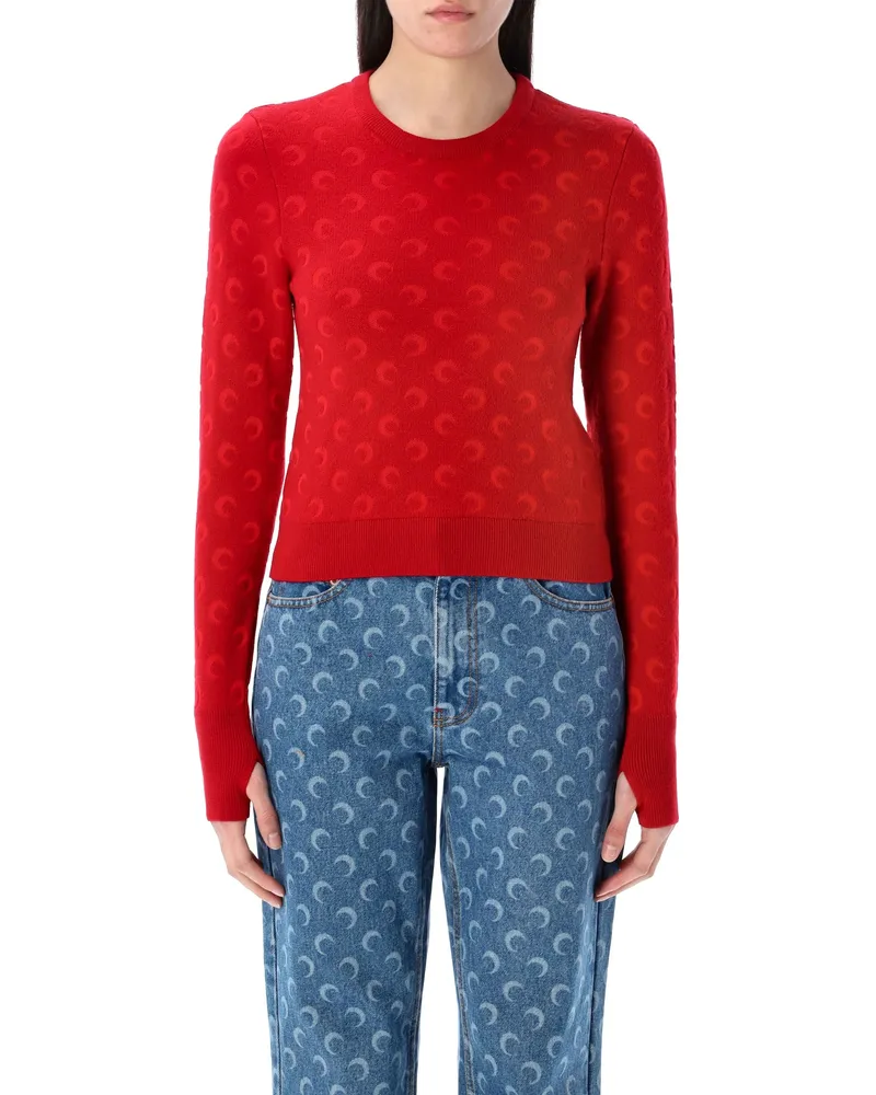 Marine Serre Pullover rot Red