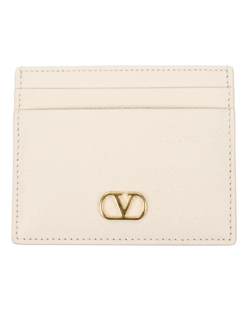 Valentino Garavani Damens Dokumentenhalter aus beigem/elfenbeinfarbenem Leder -