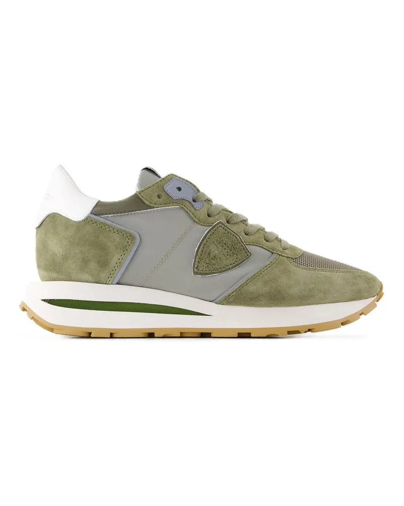 Philippe Model Tropez Haute Low Sneakers  Nylon Khaki Khaki