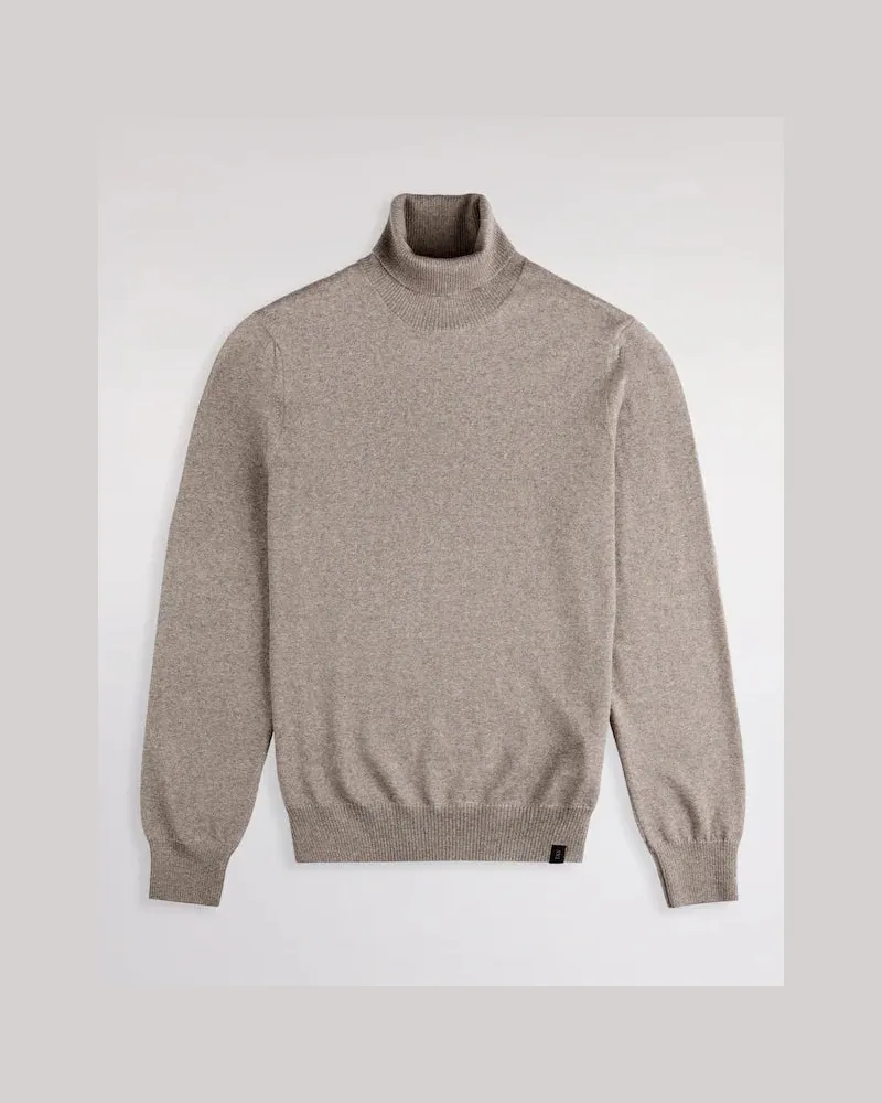 Fay Rollkragenpullover aus -Wolle Beige