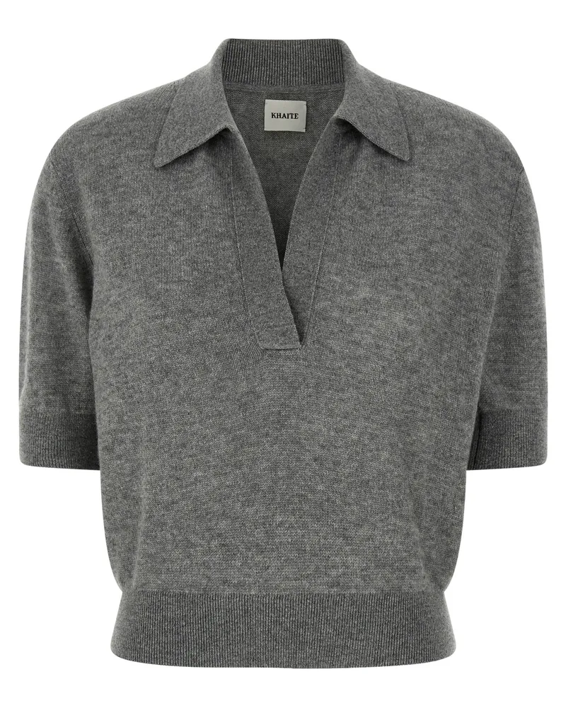 KHAITE Poloshirt „Shrunken Jo Gray