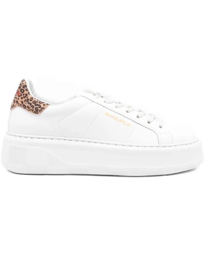 Woolrich Chunky Court Leder -Turnschuhe White