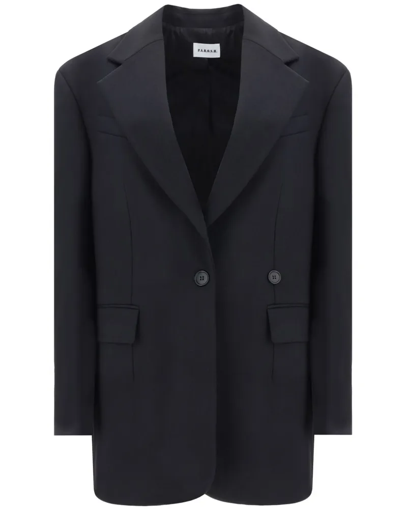 P.A.R.O.S.H. wolle Single Breasted Blazerjacke Black