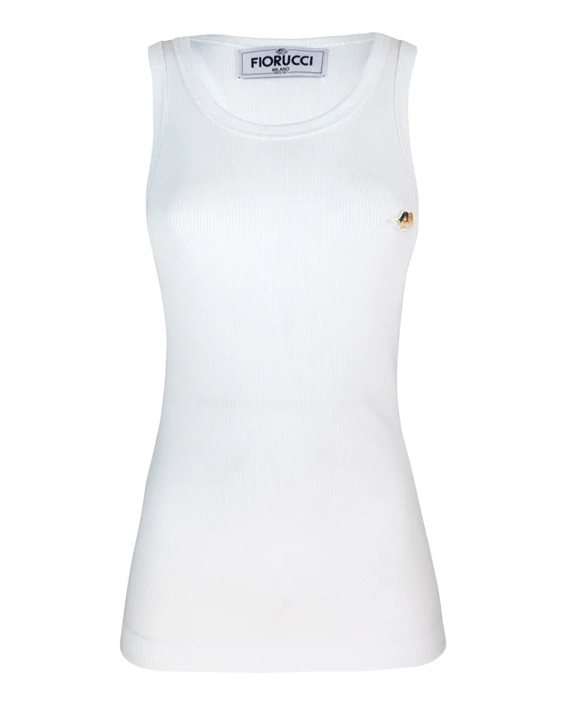 Fiorucci Canotta Angels Patch Bianca White