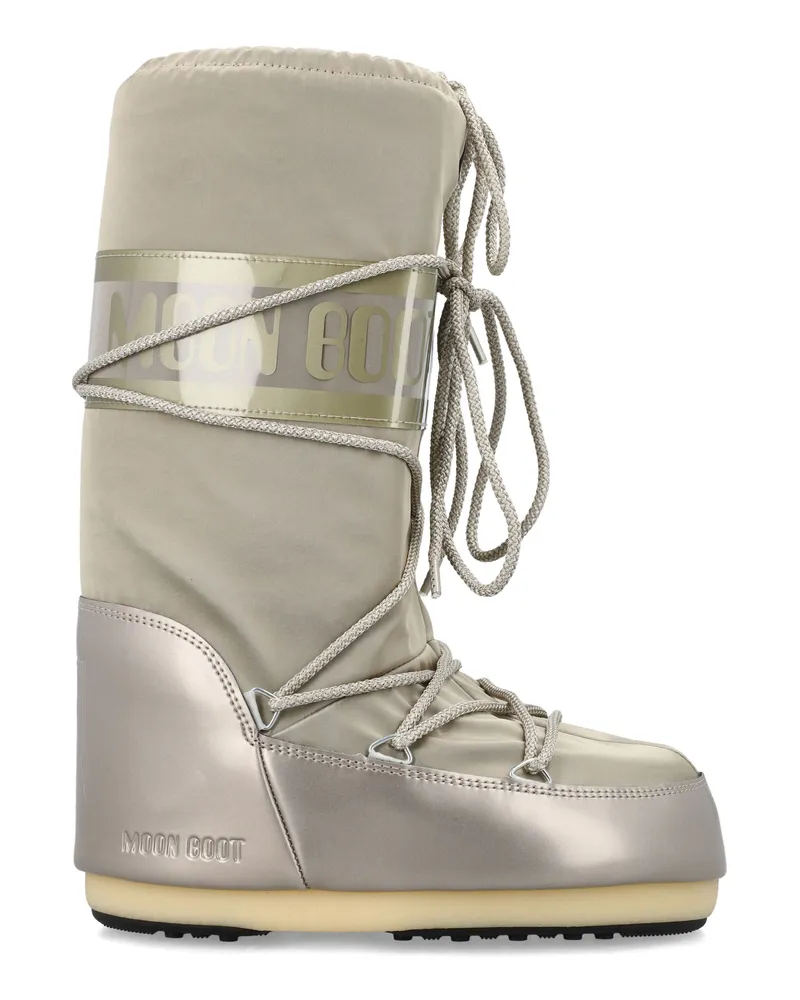 Moon Boot Mondstuhl flache Schuhe Platinum