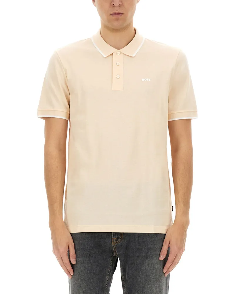 HUGO BOSS Cotton Polo Pink
