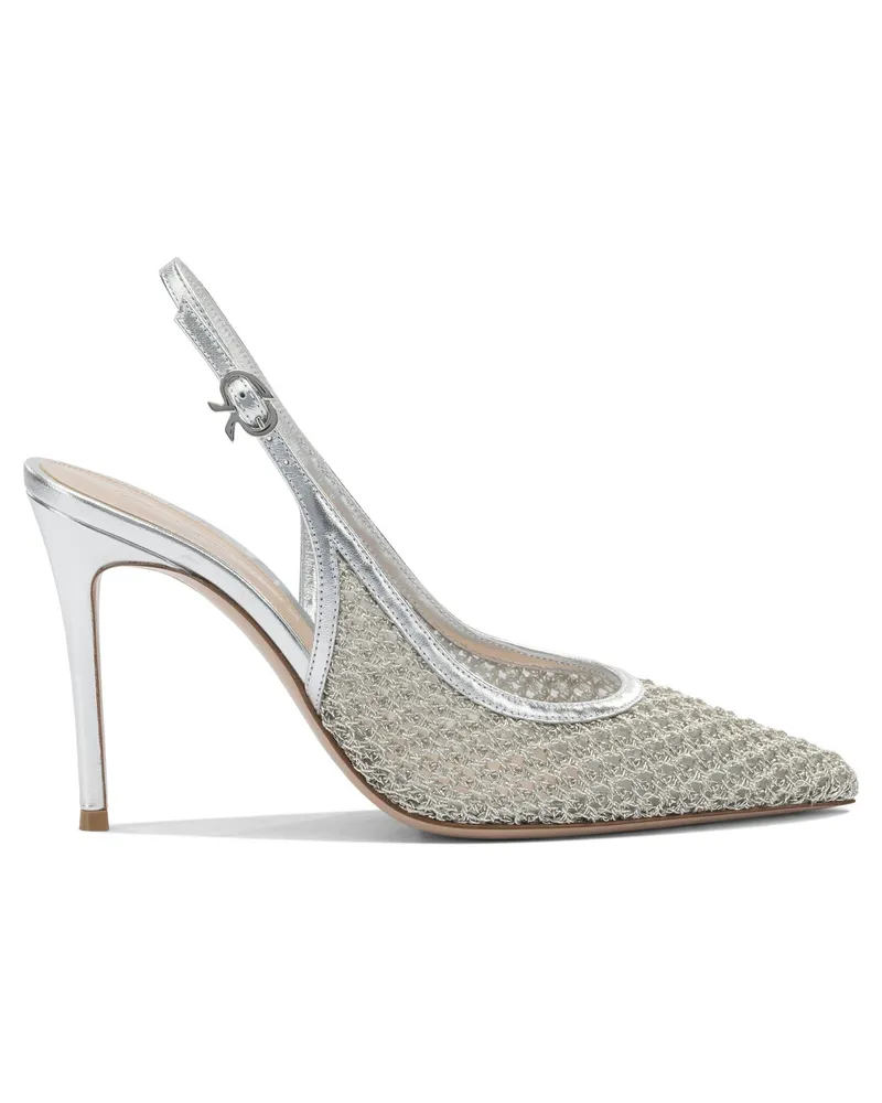 Gianvito Rossi Nikki 95 mm“ Slingbacks Silver