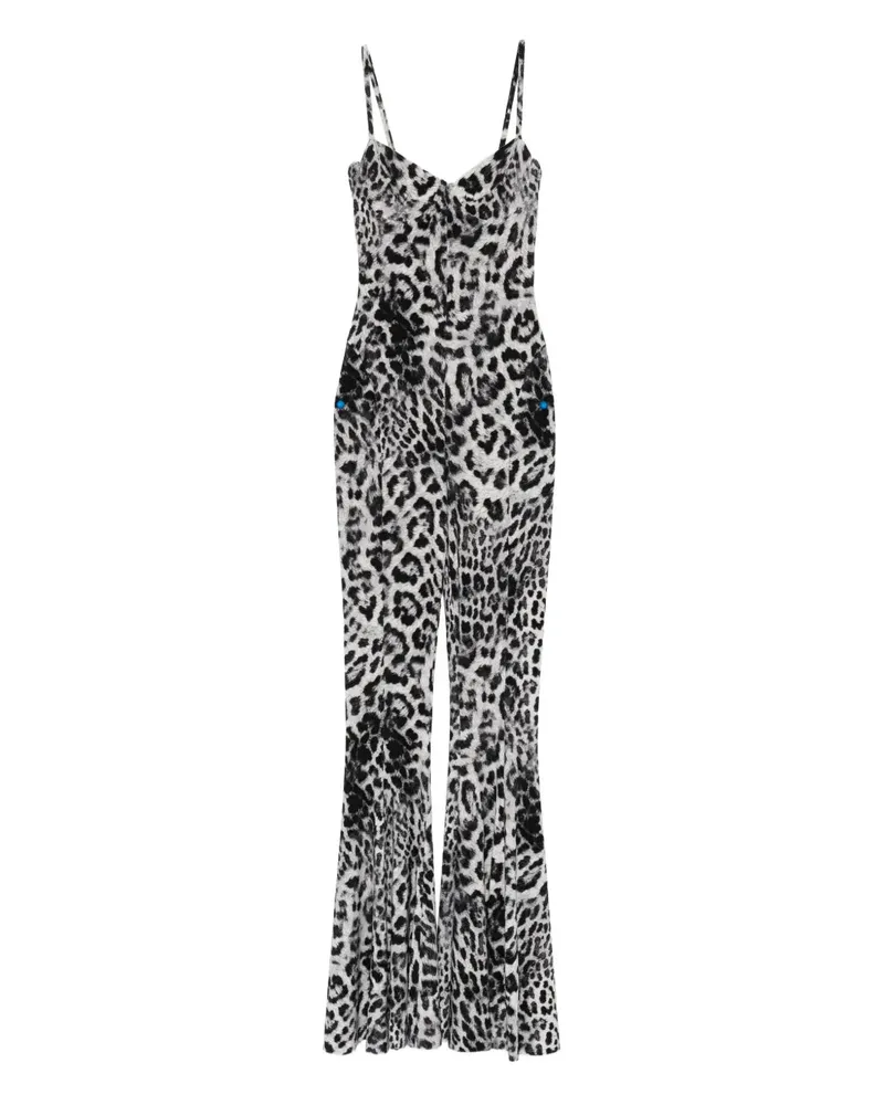 Norma Kamali Leopard Print Jumpsuit Animal