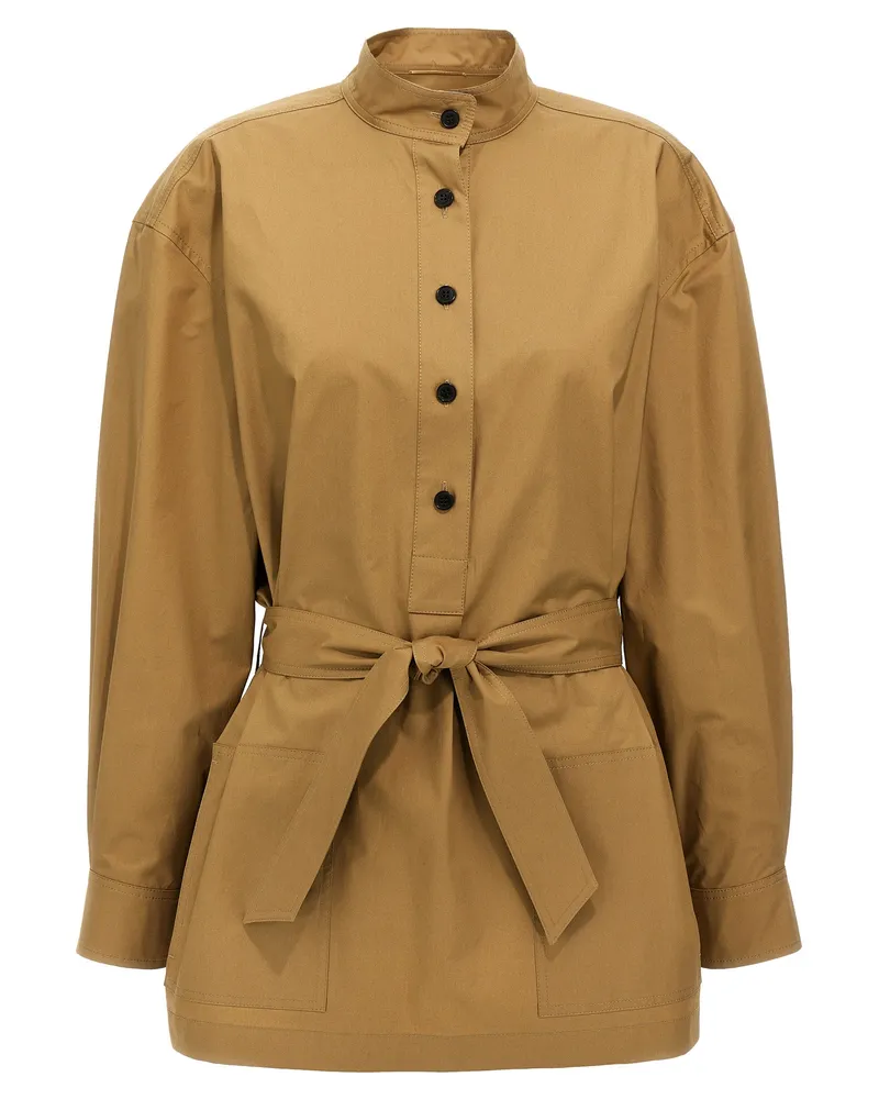 Saint Laurent Baumwolltunika Beige