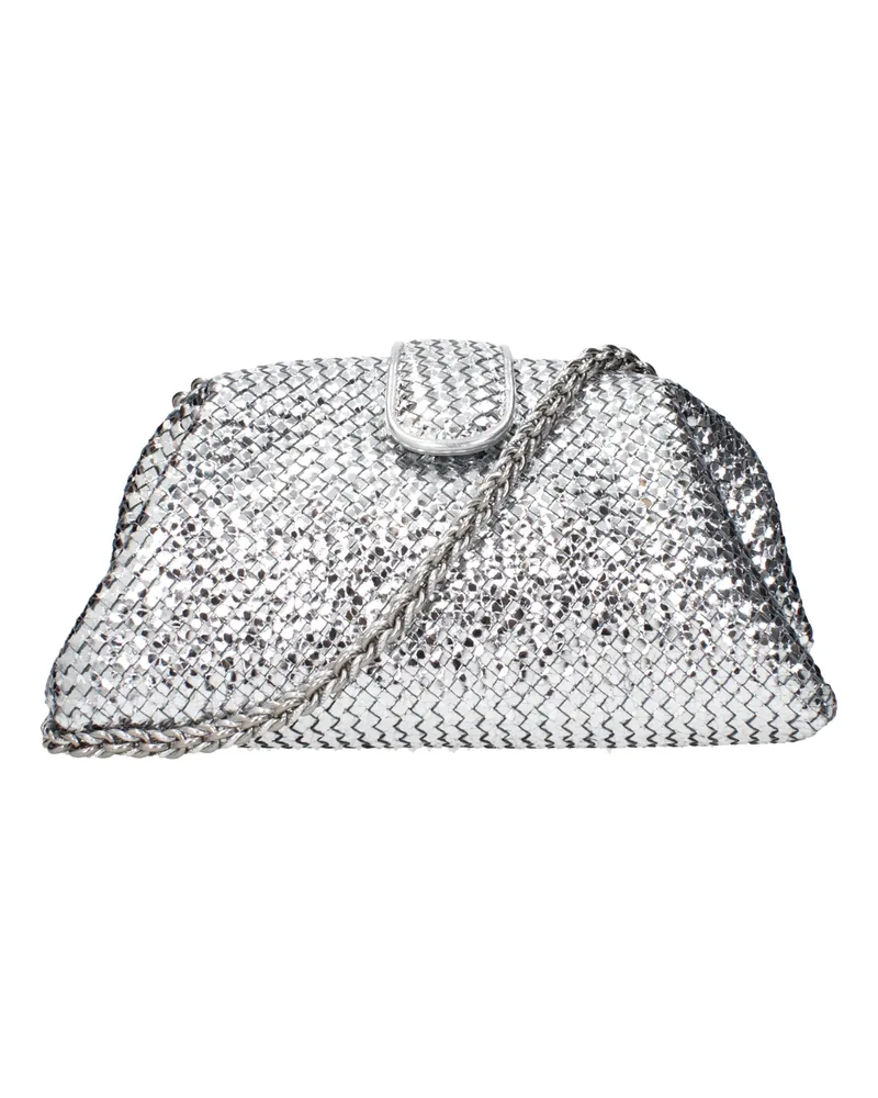 Bottega Veneta Silber Leder Damens Pochette -