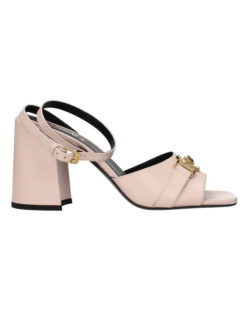 Versace Damens Rosa Ledersandalen Rosa Farbton -