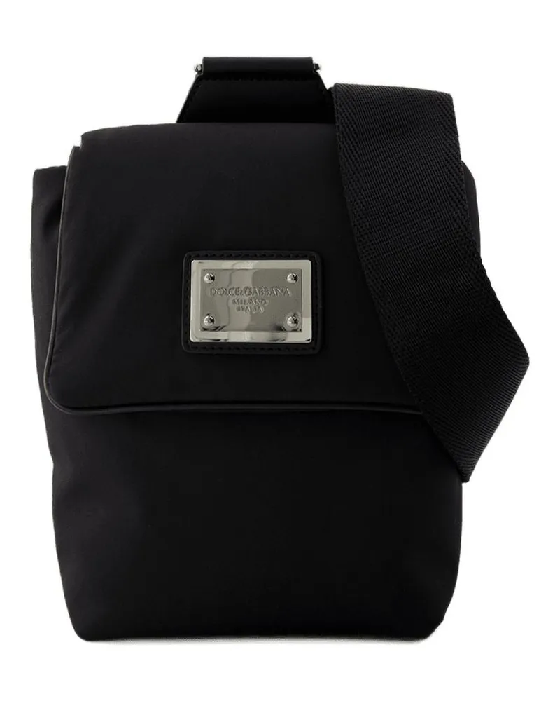 Dolce & Gabbana Logo -Rucksack  Nylon Black Schwarz
