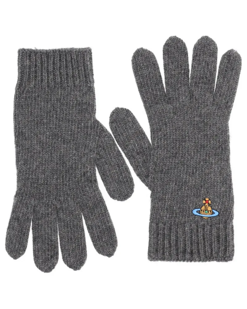 Vivienne Westwood Handschuhe mit Kugelstickerei Grey
