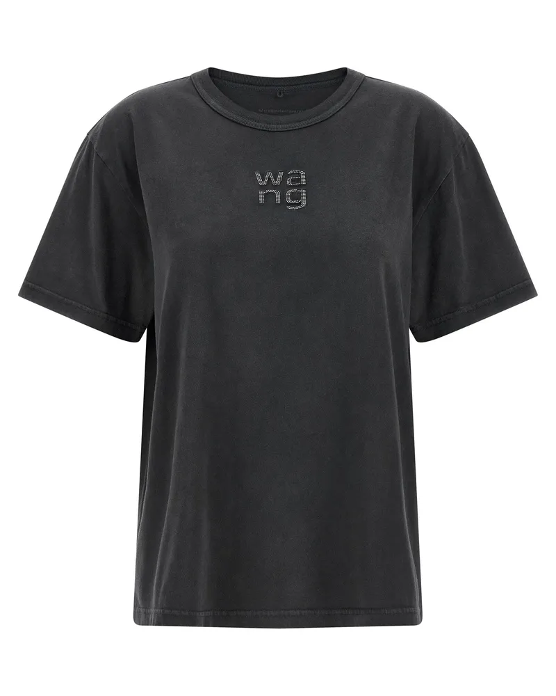 Alexander Wang Hotfix Logo“ T-Shirt Black