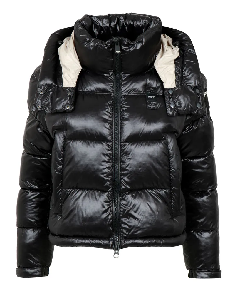 Blauer Mäntel Nero+beige