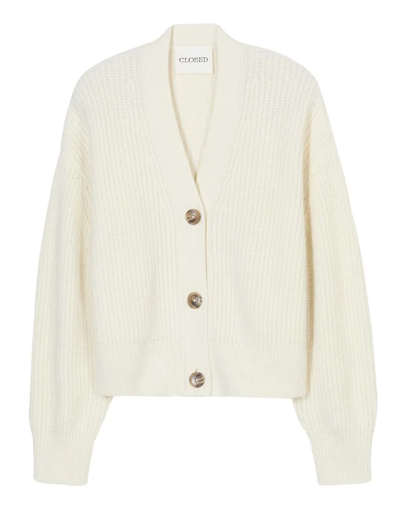 Closed Geschlossene Wollmischung gegen Hals -Strickjacke Ivory