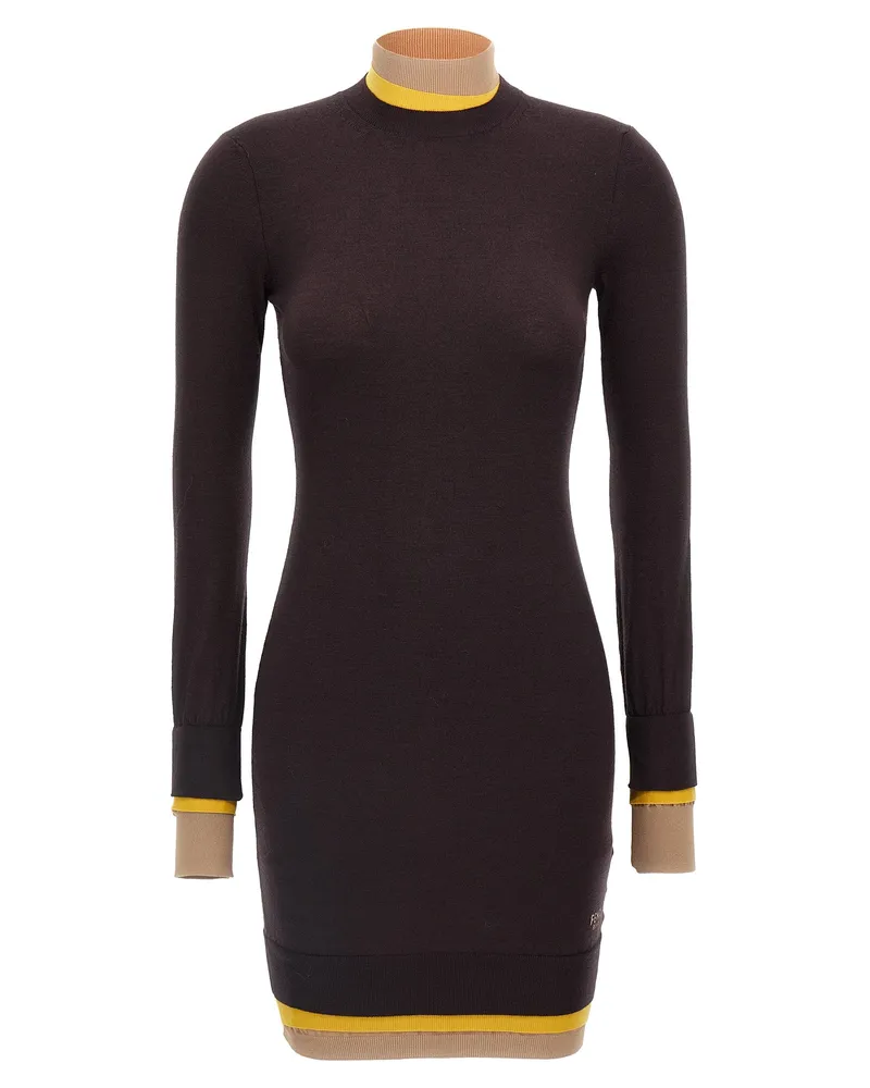 Fendi Schichten' Kleid Purple
