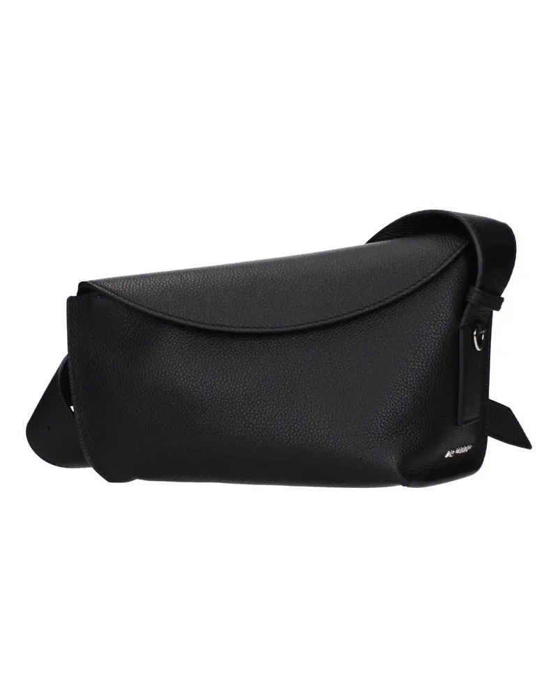 Alexander McQueen Damens Umhängetasche aus schwarzem Leder -