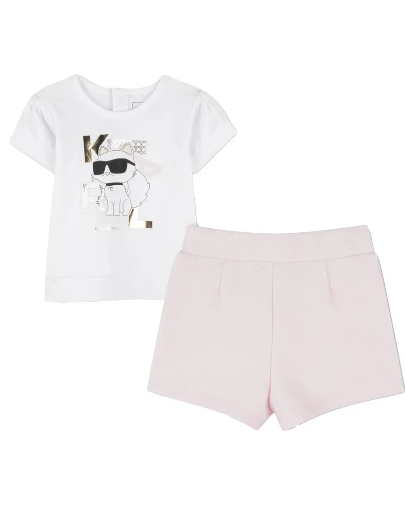 Karl Lagerfeld T -Shirt mit Shorts Set Multicolour