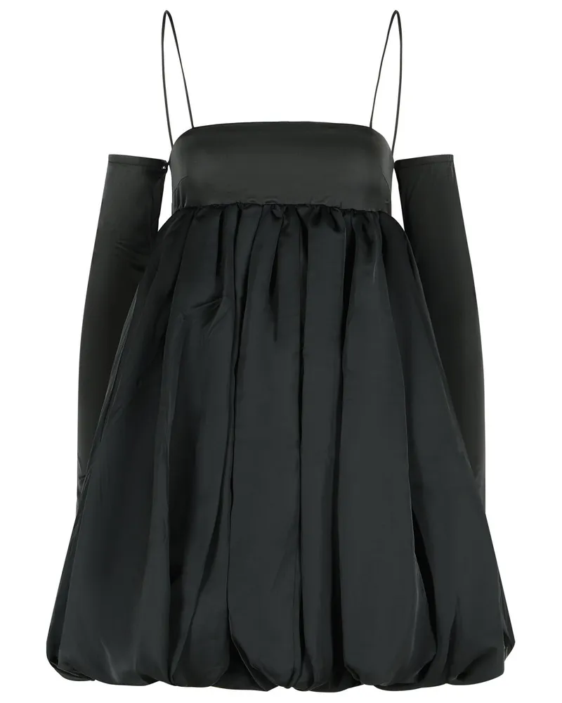 ROTATE Birger Christensen Ballonkleid aus schwarzem Polyester Black