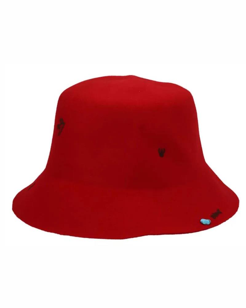 SuperDuper Hats Freya' Superduper x Laurent Jorubini Eimer Hut Red