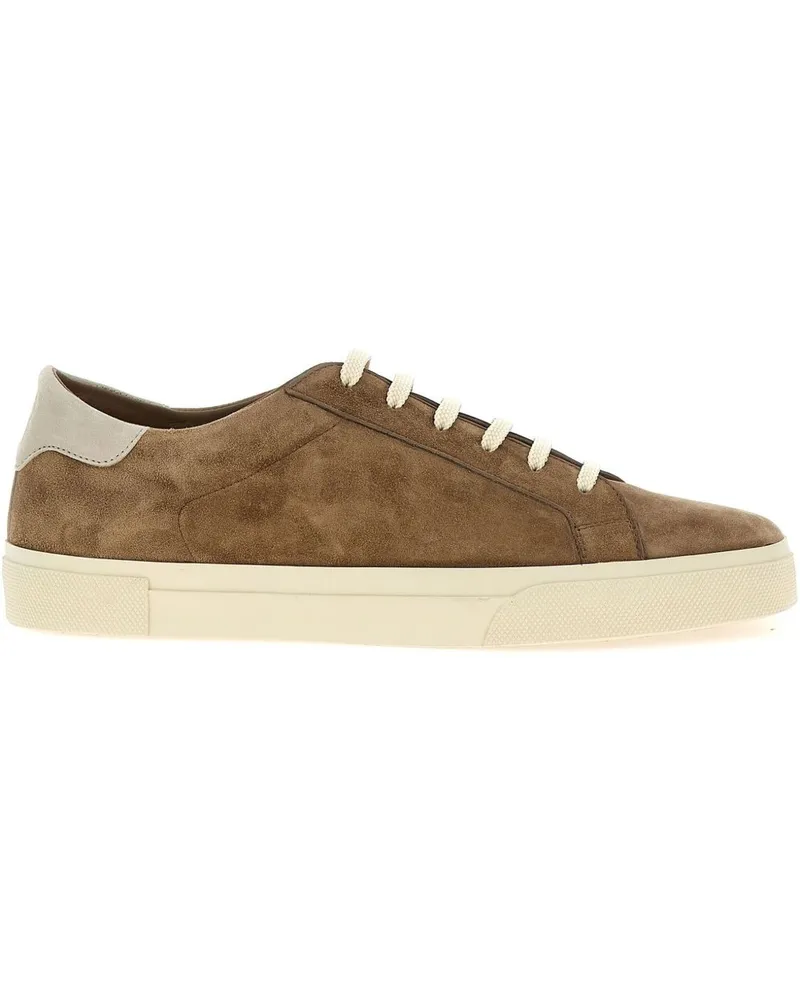 Brunello Cucinelli Wildleder -Turnschuhe Beige