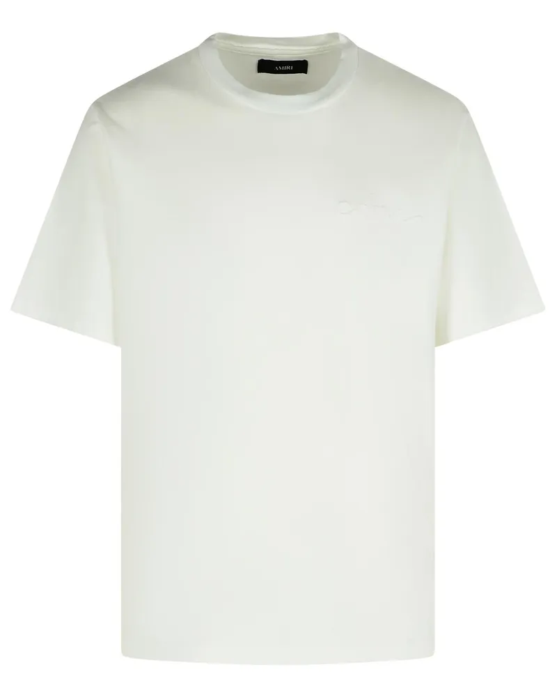 Amiri Bandana' weißes Baumwoll -T -Shirt Ivory