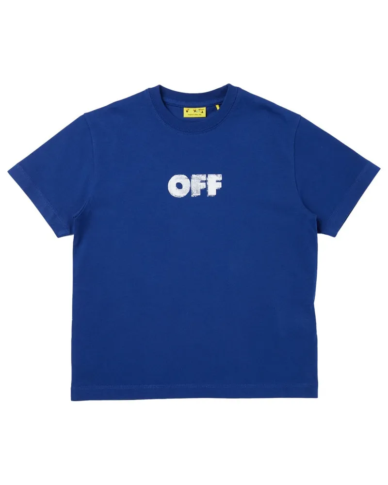 OFF-WHITE Graffiti" Logo T -Shirt Blue