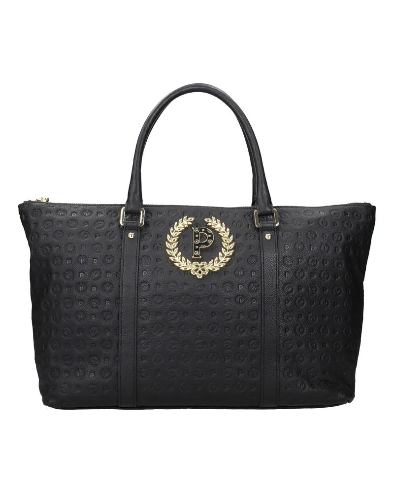 Pollini Damens Handtaschen Leder Schwarz -